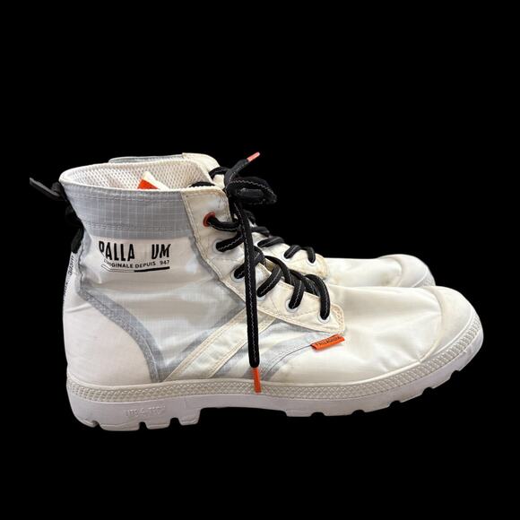 Palladium Lite-Tech High Top Boots White Gray Men’s 12 - Picture 2 of 7